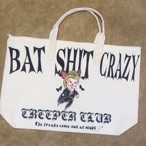 NEW!!  BAT SHIT CRAZY- CREEPER CLUB-LARGE OVERNIGHT BAG